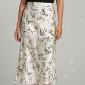 Rachel Zoe Cream and Black A-Line Skirt